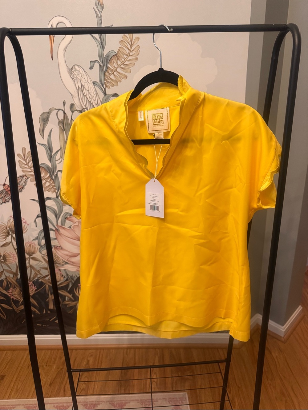Sunny Yellow Short Sleeve V-Neck Blouse